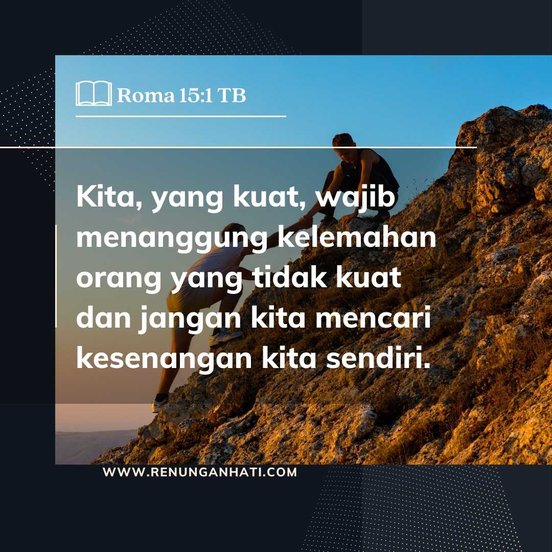 Menanggung Kelemahan yang Tidak Kuat