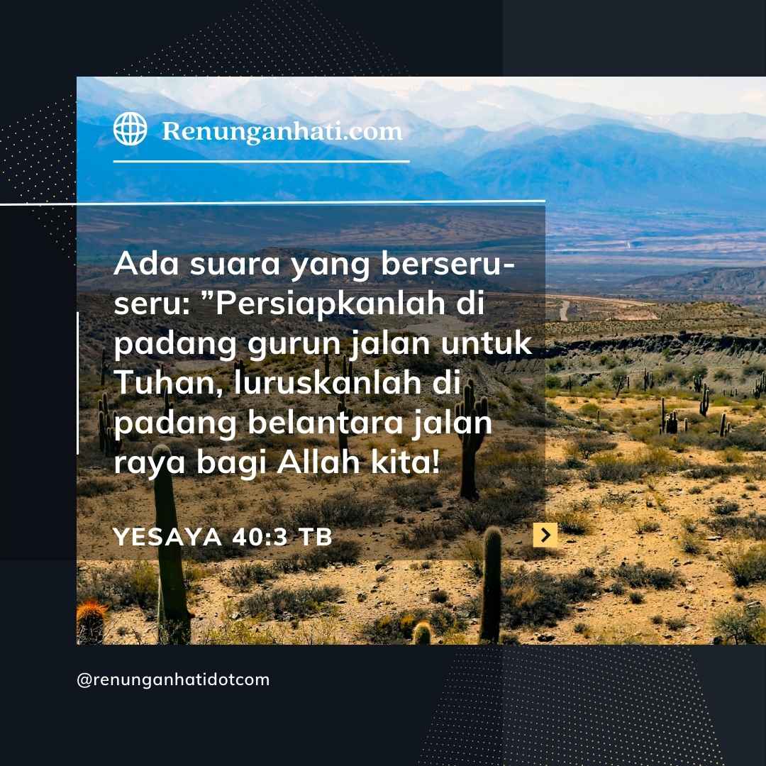 Persiapkan Jalan bagi Allah