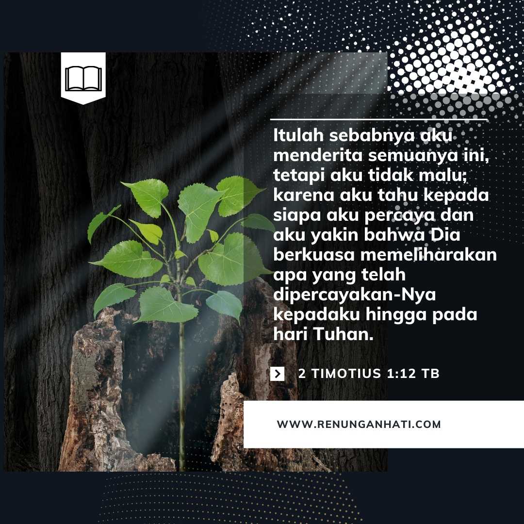 Tidak Malu Sebagai orang Percaya