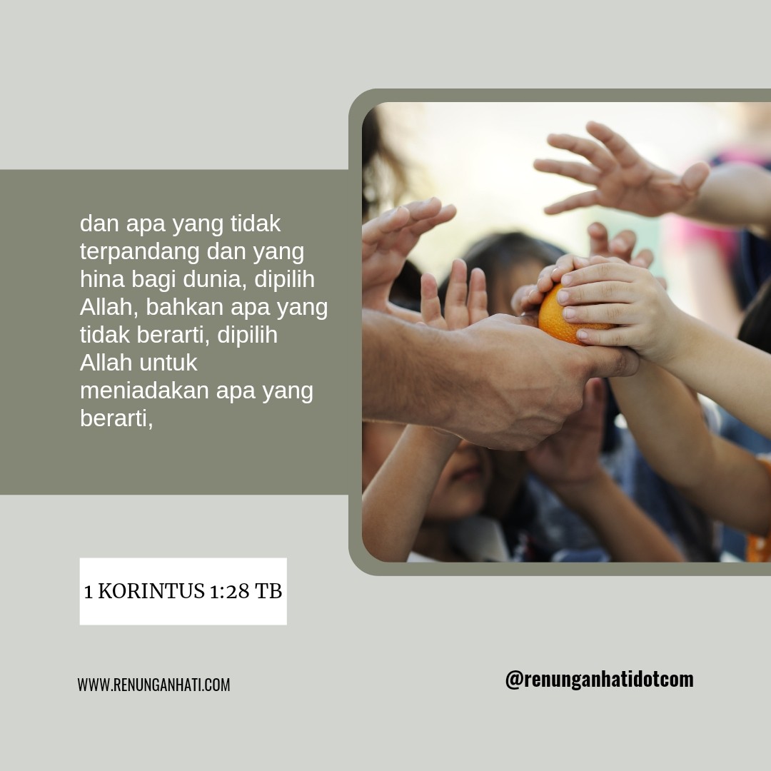 Yang Hina Bagi Dunia, Dipilih Allah